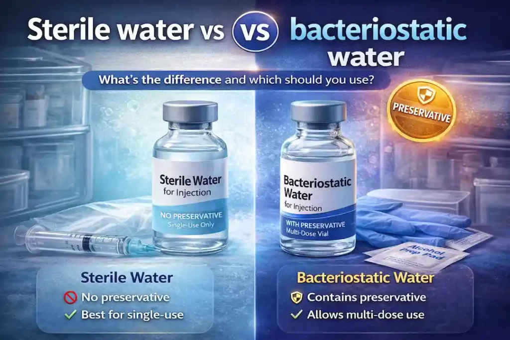 sterile water vs bacteriostatic water