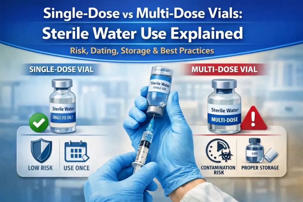 single-dose vs multi-dose vials sterile water use explained