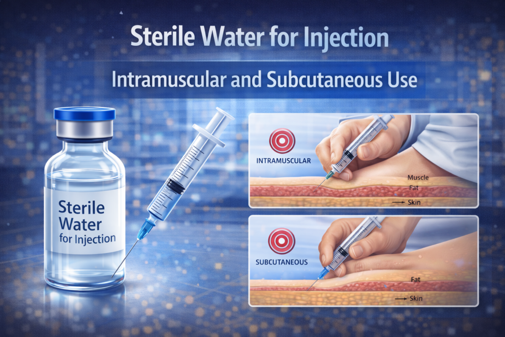 "sterile water for injection intramuscular and subcutaneous use "