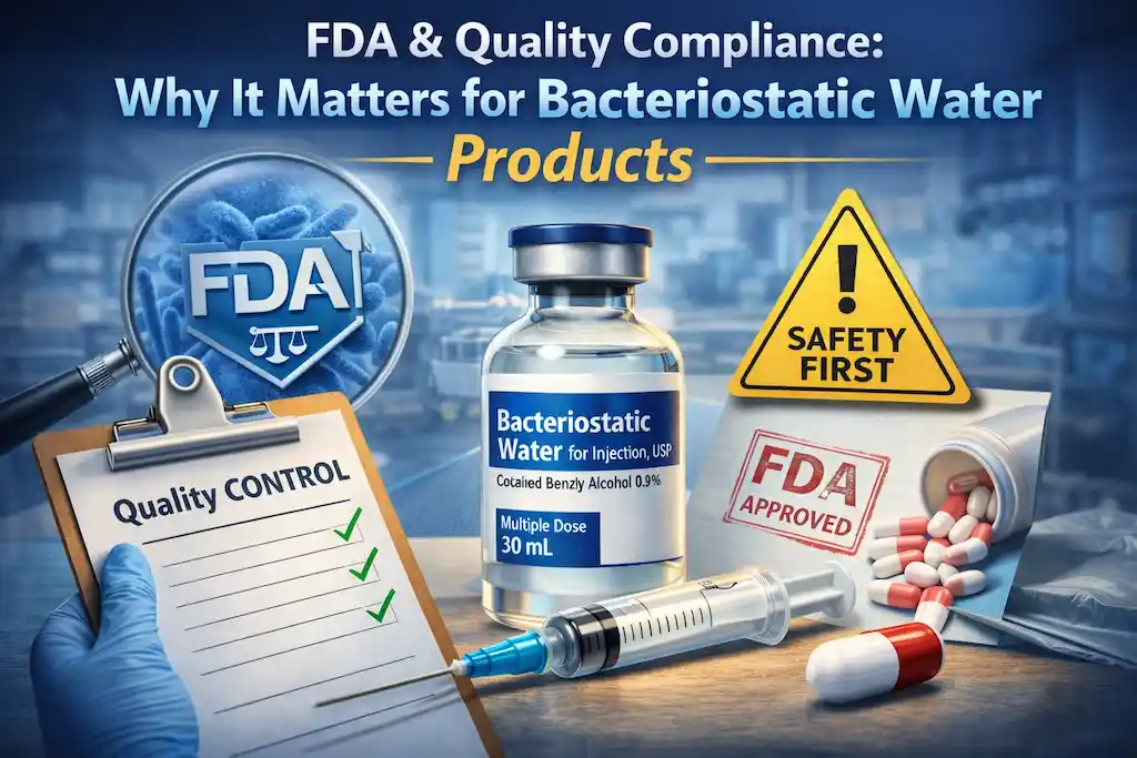 fda & quality compliance for bacteriostatic water products